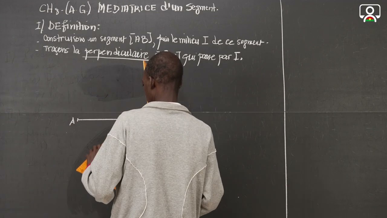 Cours - Sixième - Maths - Activités géométriques : La médiatrice d'un segment (1/8)