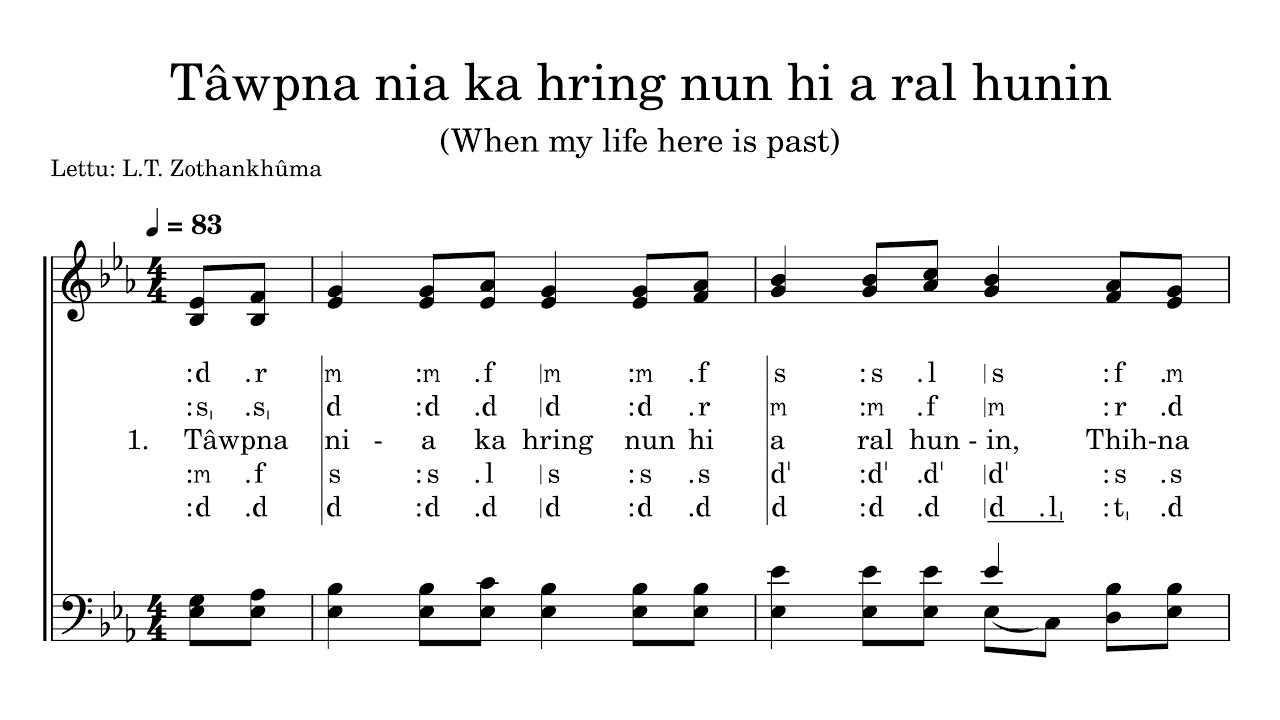 KHB 524 | Tawpna Nia Ka Hring Nun Hi A Ral Hunin (When My Life Here Is Past) | A Capella