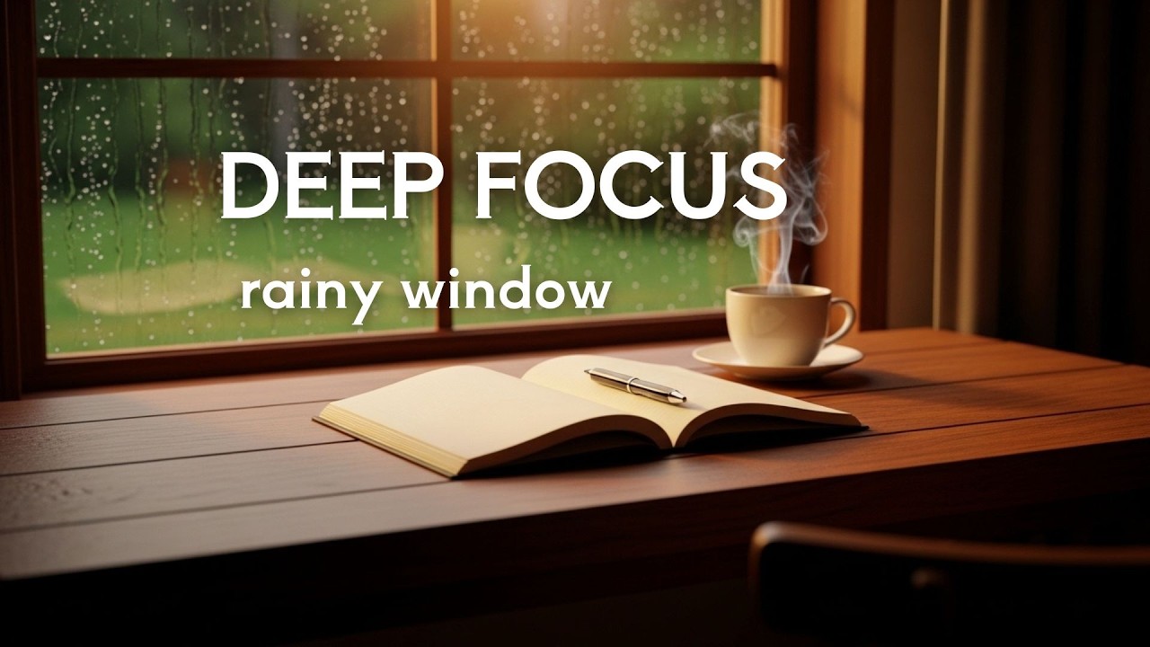 Deep Focus Piano | Rainy Window Study ☔ (1 Hour)