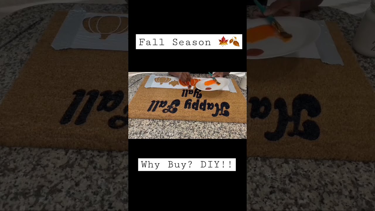 DIY Fall Doormat 🍂          #ytshorts #yt #fallseason #diyfalldecor
