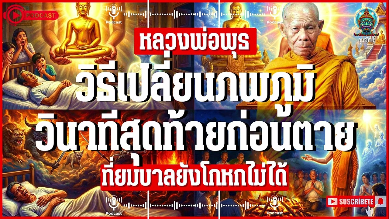 หลวงพ่อพุธ ฐานิโย  วิธีเปลี่ยนภพภูมิช่วงสุดท้ายก่อนตาย นิมิตก่อนตาย | ลุงยักษ์