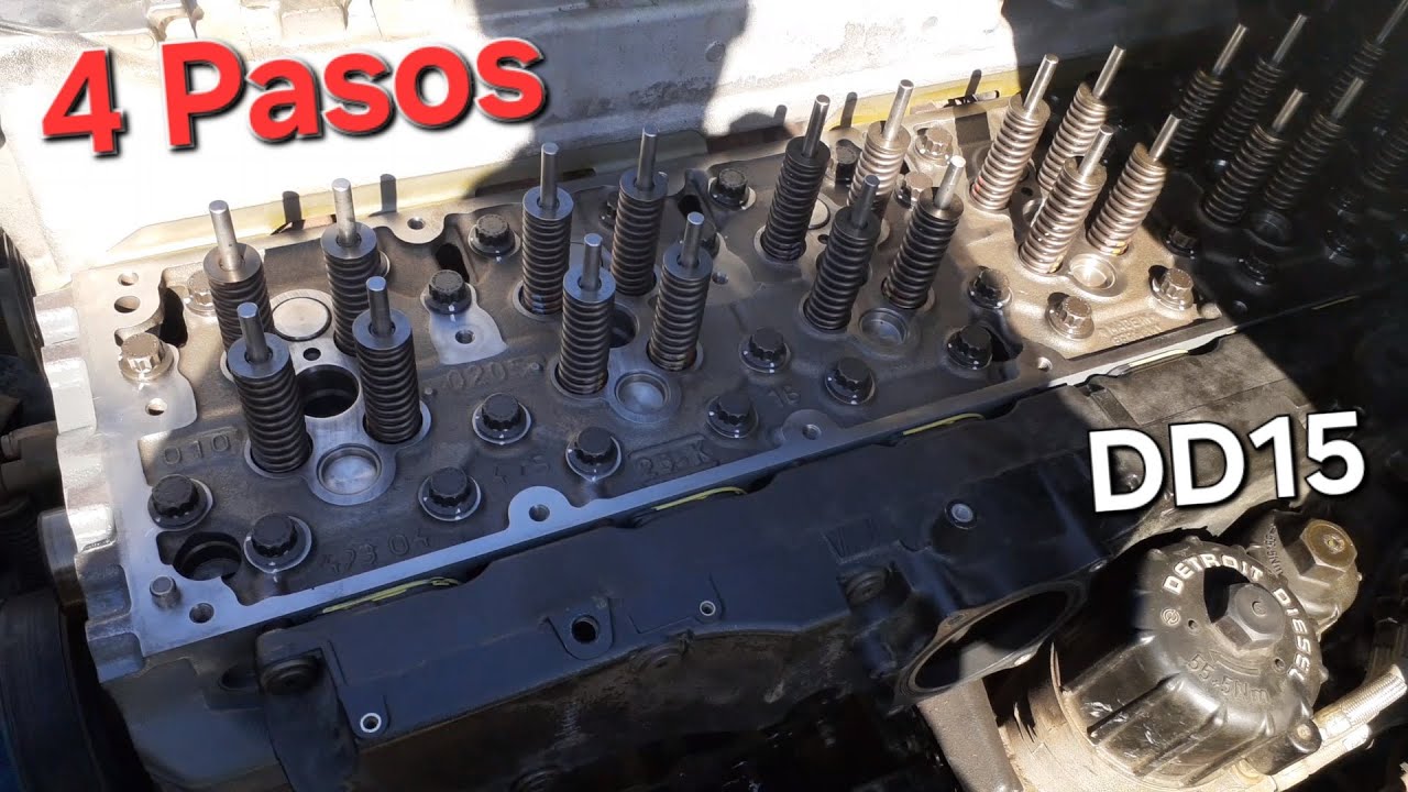 ¿Cómo torquear la cabeza de cilindros en motores Detroit DD15 y DD16?