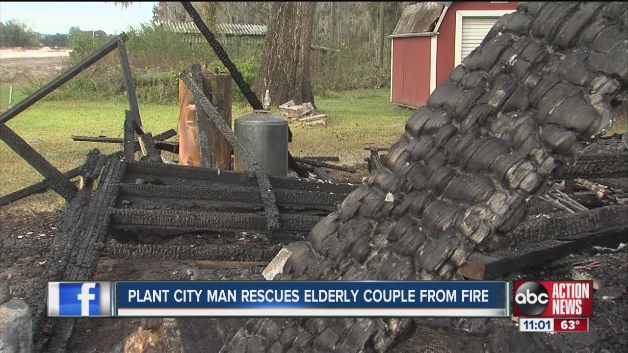 Man saves couple from fire