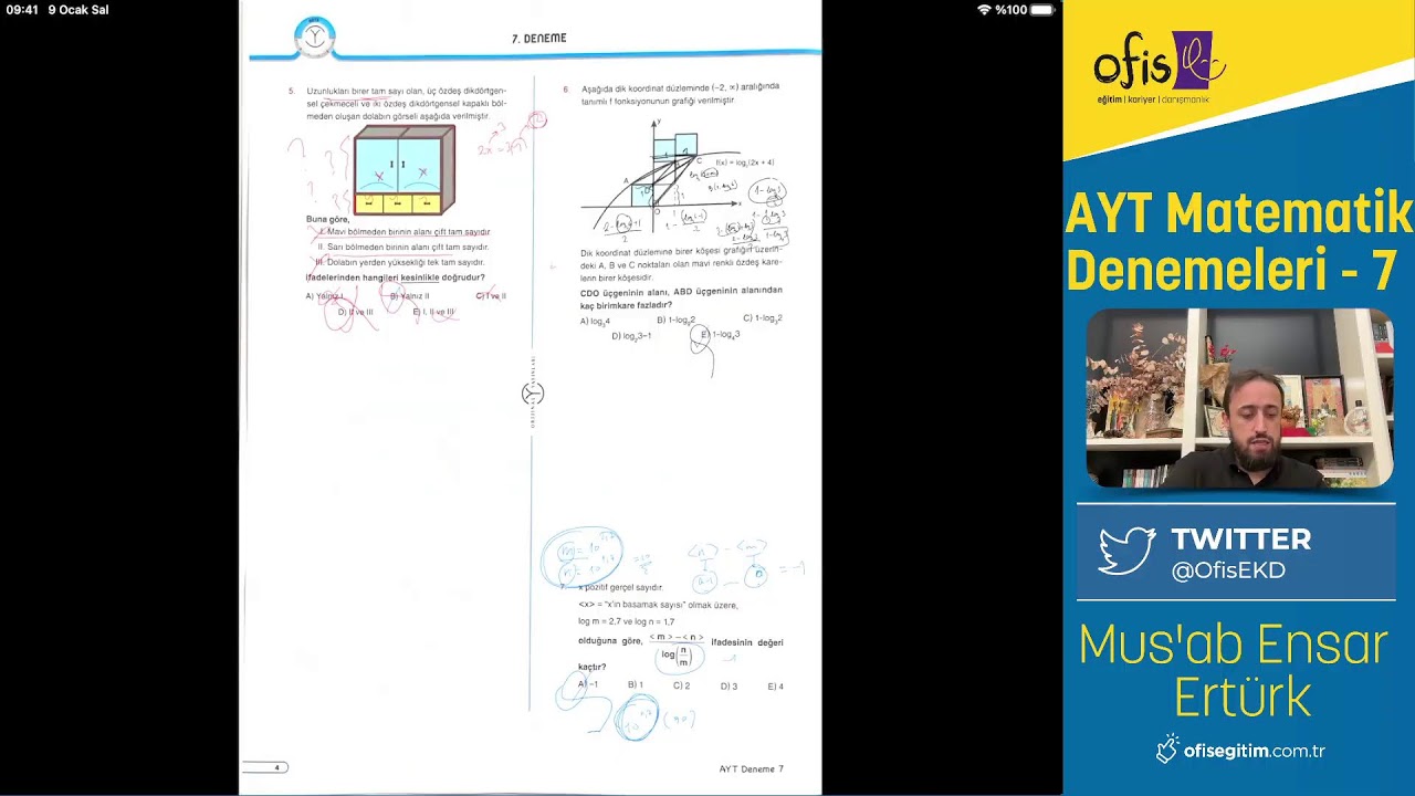 2025-2026 AYT Matematik Denemeleri - 7 (Orijinal Yayınları)