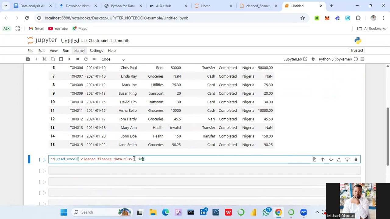 Load Excel Files in Python with Pandas | Set Index Using index_col