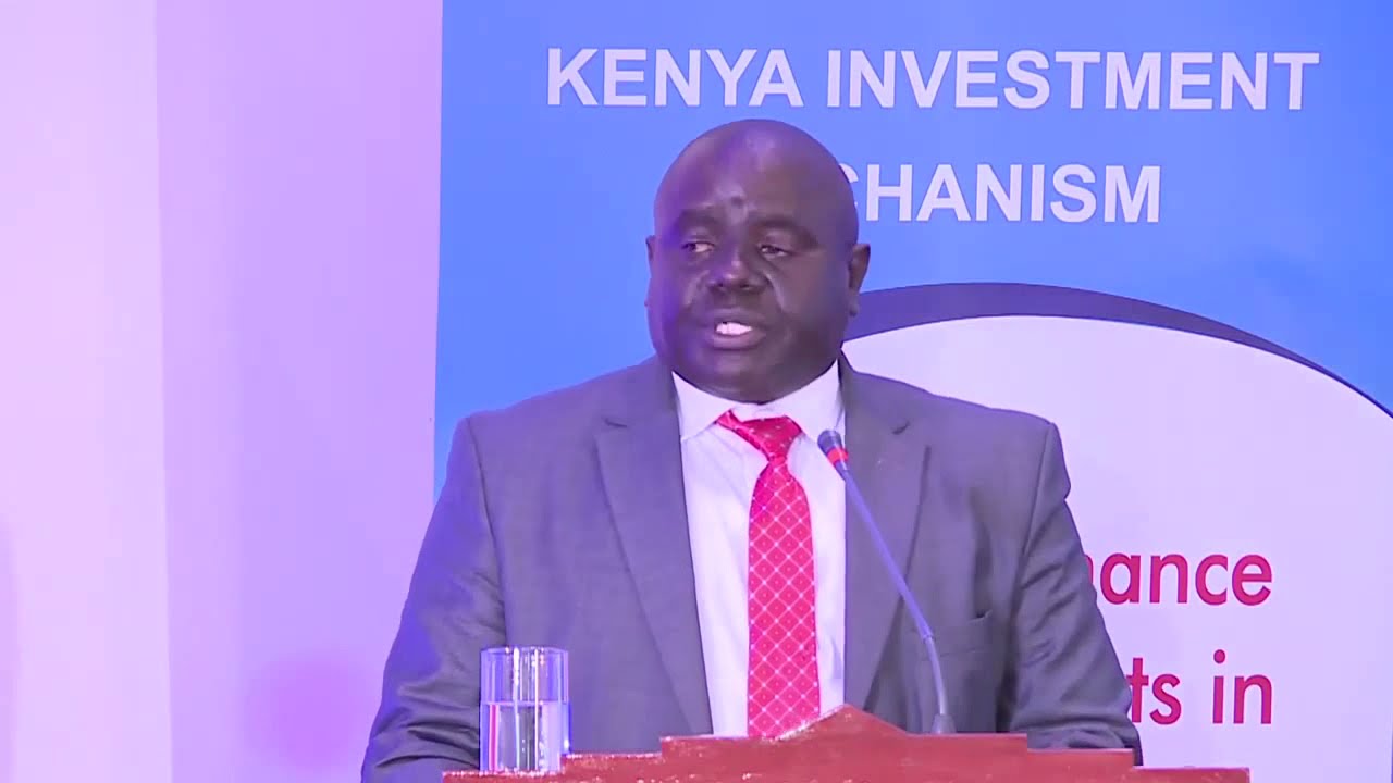 Makueni County CEC, Lawrence Nzung'a, delivering keynote speech at the #USAIDKIMLearningEvent 2021