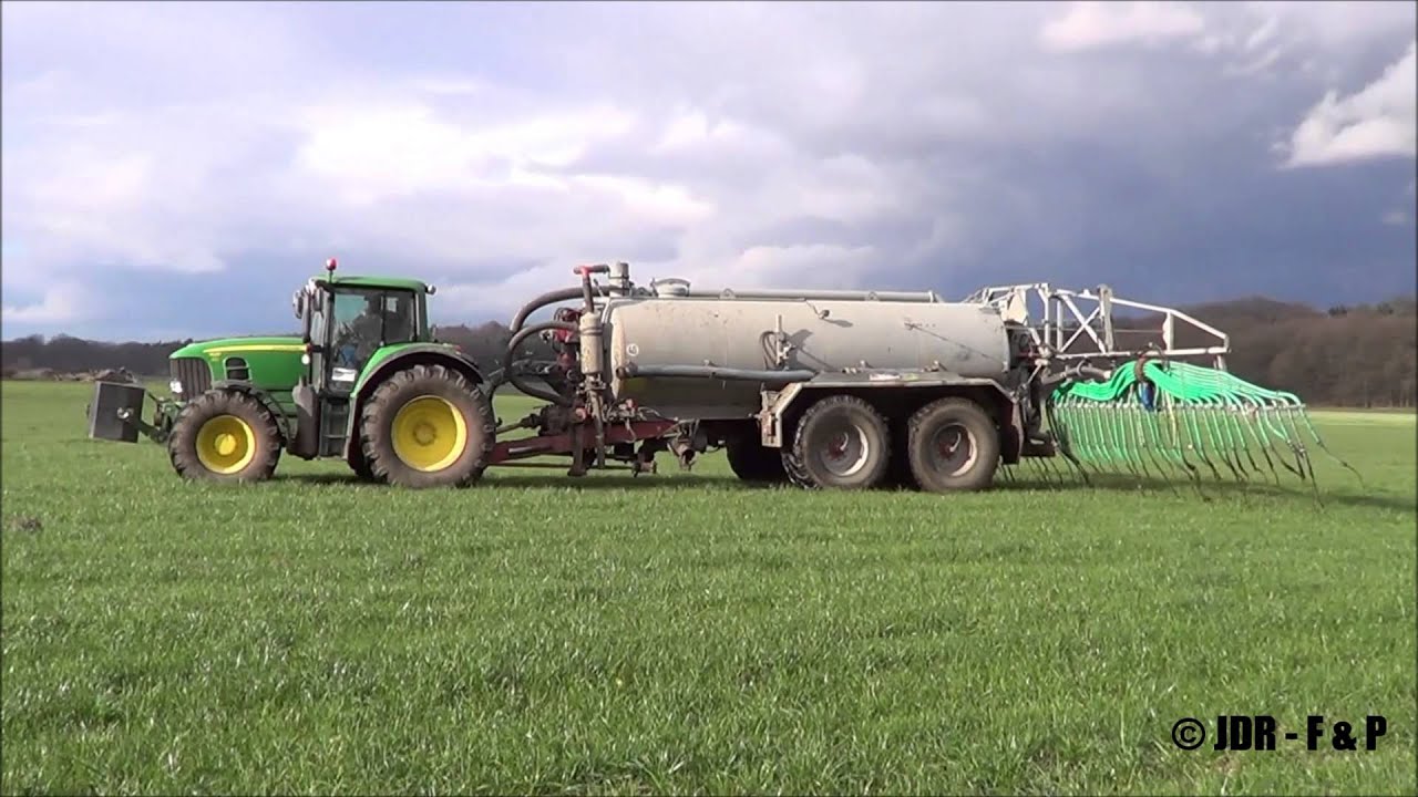 Güllefahren mit John Deere 7430