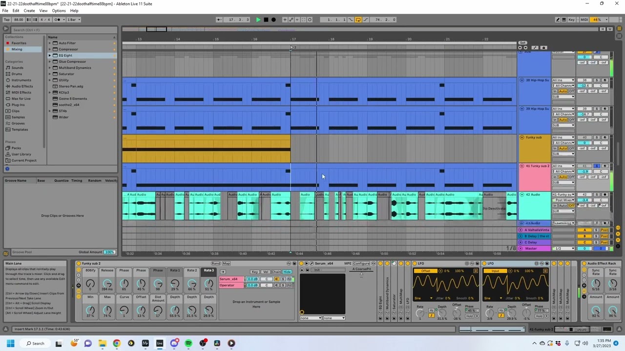 Advanced Sound Design - Dynamic and wonky sub bass, and building audio effect racks