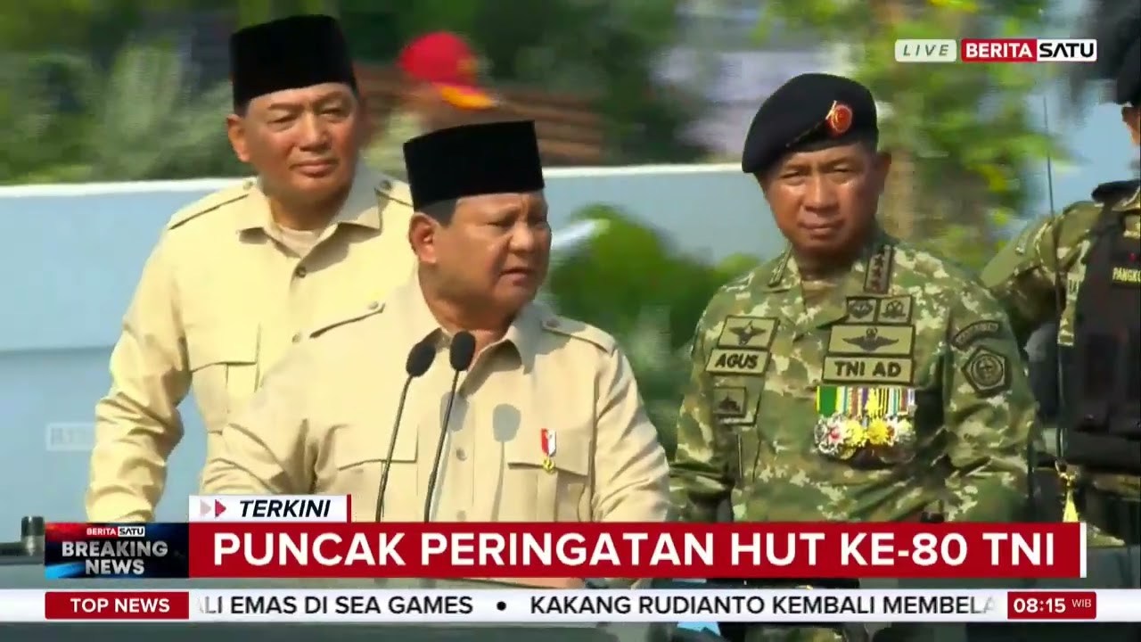 [FULL] Presiden Prabowo Subianto Memimpin Upacara Peringatan HUT ke-80 TNI #beritasatu