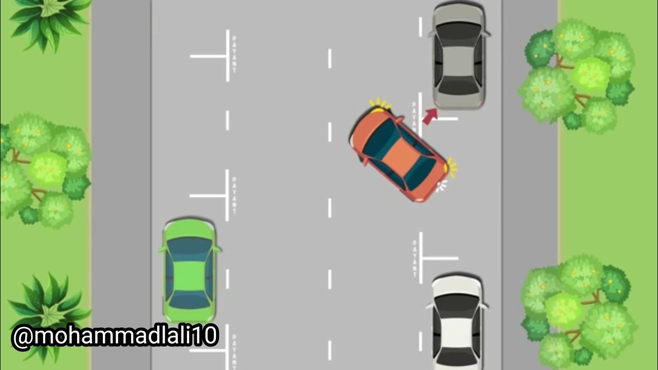 تئوری و عملی پارک دوبله کنار جدول