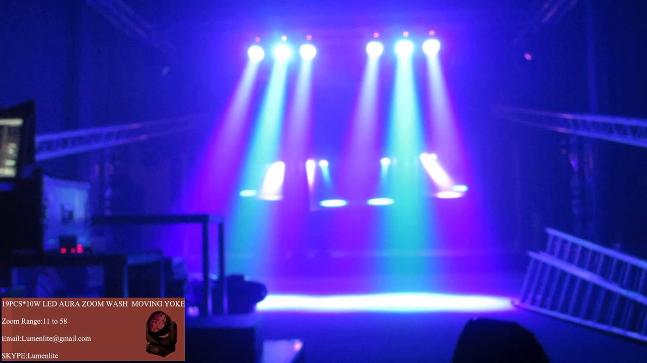 AURA 19PCS 10W  Led ZOOM WASH Moving head light