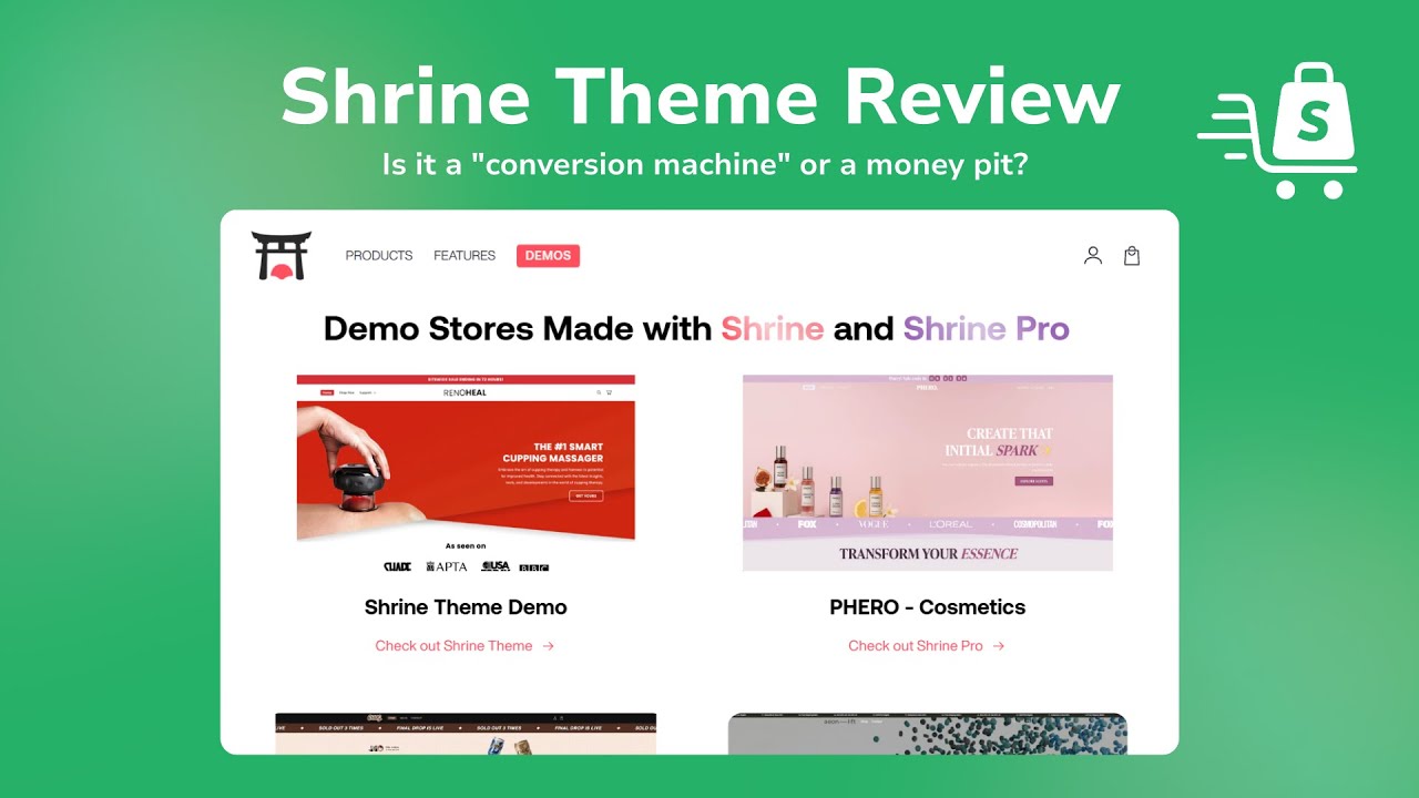 Shrine Theme Shopify Review: Data, Speed Tests & True Cost | shopsidek.com