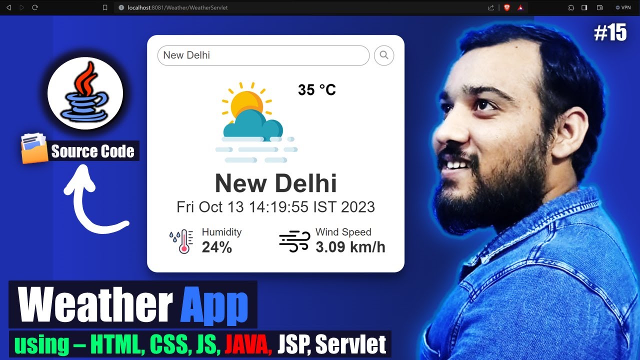 Java Project for Beginners: Weather App Using Java, JSP & Servlet (absolute for beginners)