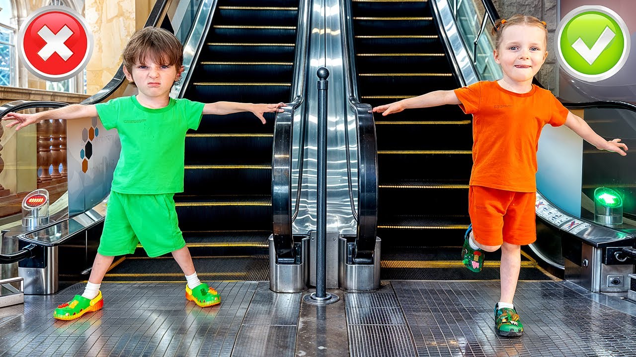 Правила безопасности в торговом центре | Безопасность на эскалаторе