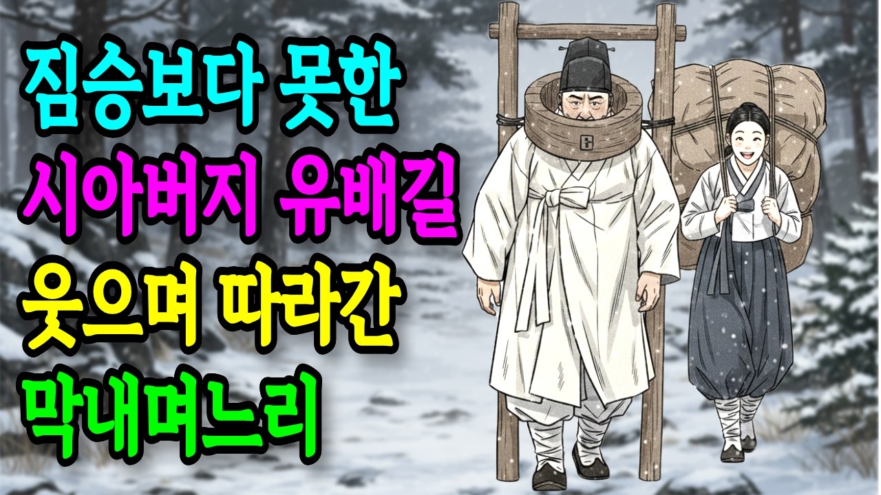 짐승처럼 구박한 시아버지 유배길을 웃으며 따라간 막내 며느리 I 조선야담 I 민담 I 설화 I 전설 I 오디오 I 옛날이야기
