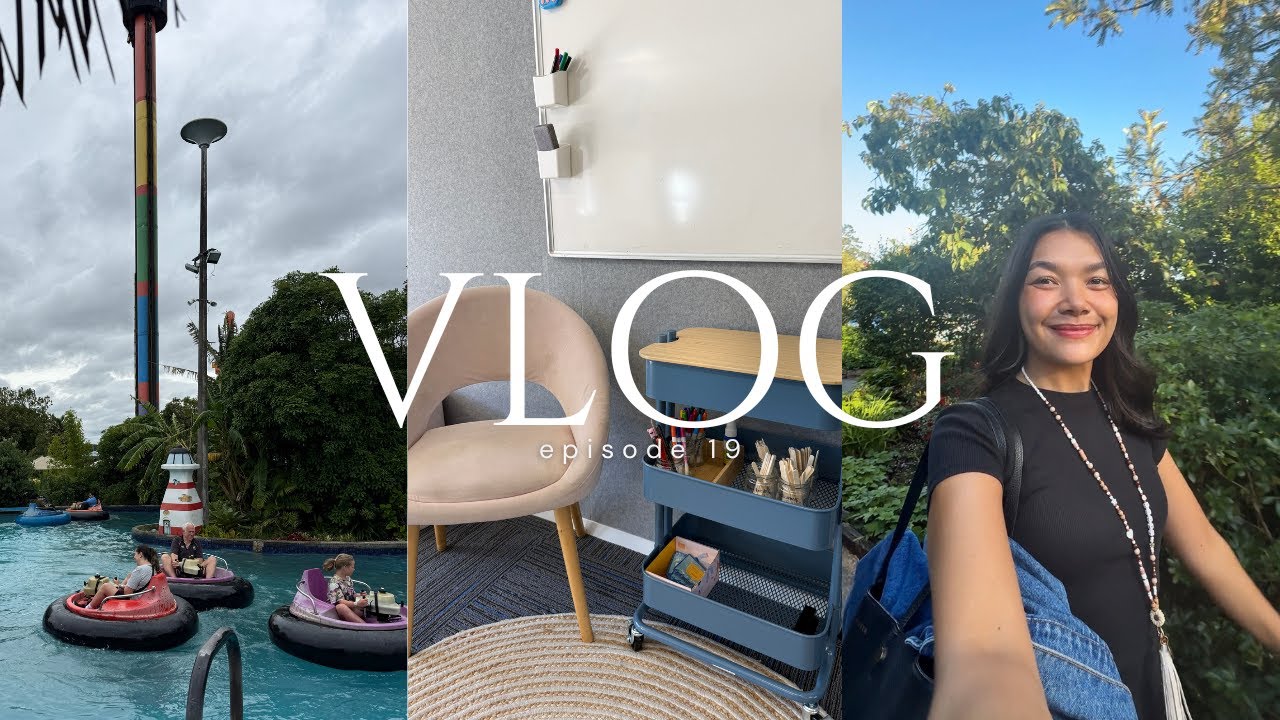 VLOG : Episode 19 | Rainbow's End, a beauty day and a LOTTTT of school prep 🚸💅🏼🌈