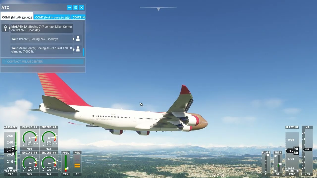 Microsoft Flight Simulator: Milan Malpensa to Lisbon with a 747-8