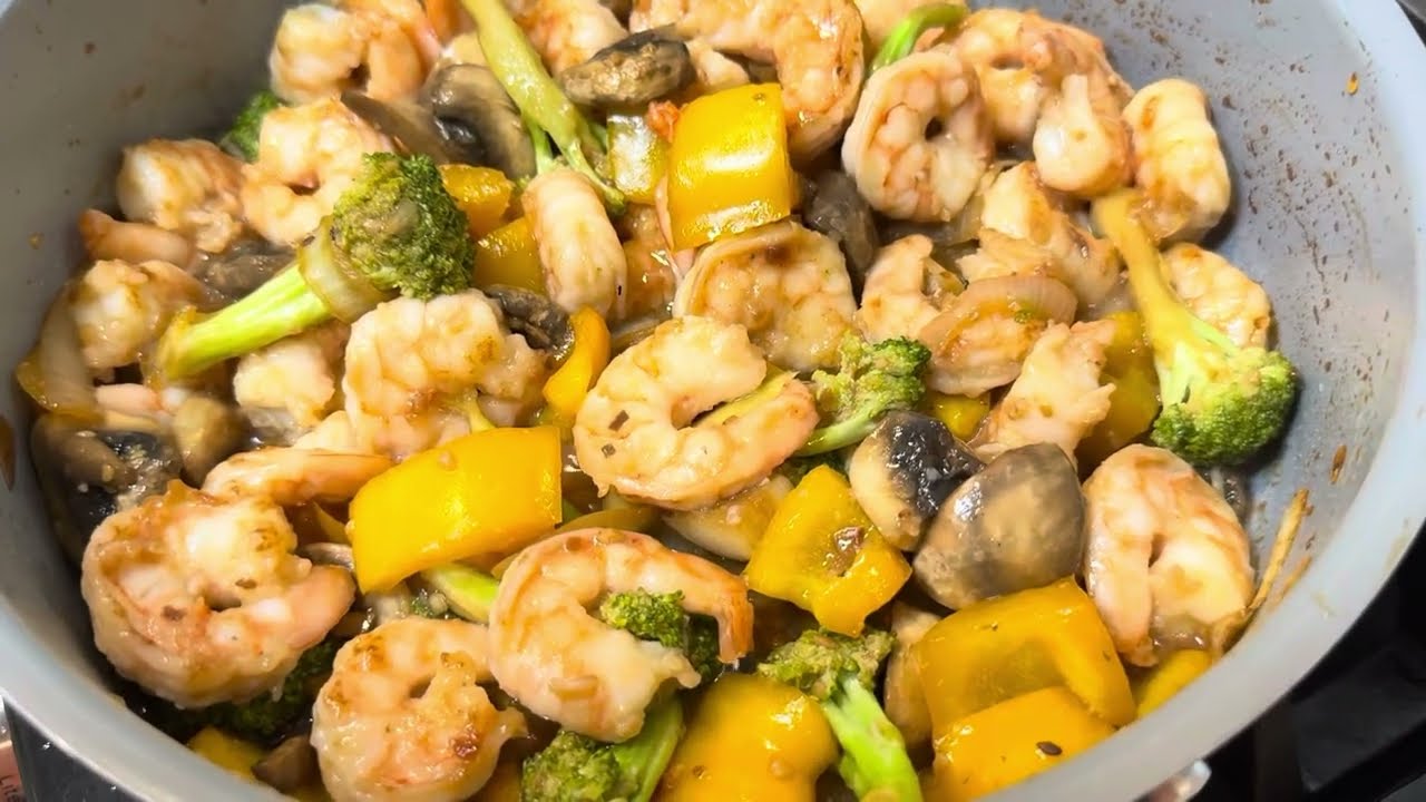 #como preparar Camarones sabor asiático