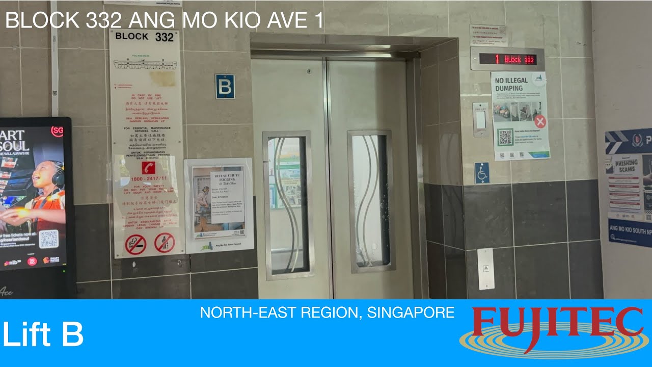 HDB Block 332 Ang Mo Kio || Fujitec Elevator (Lift B)