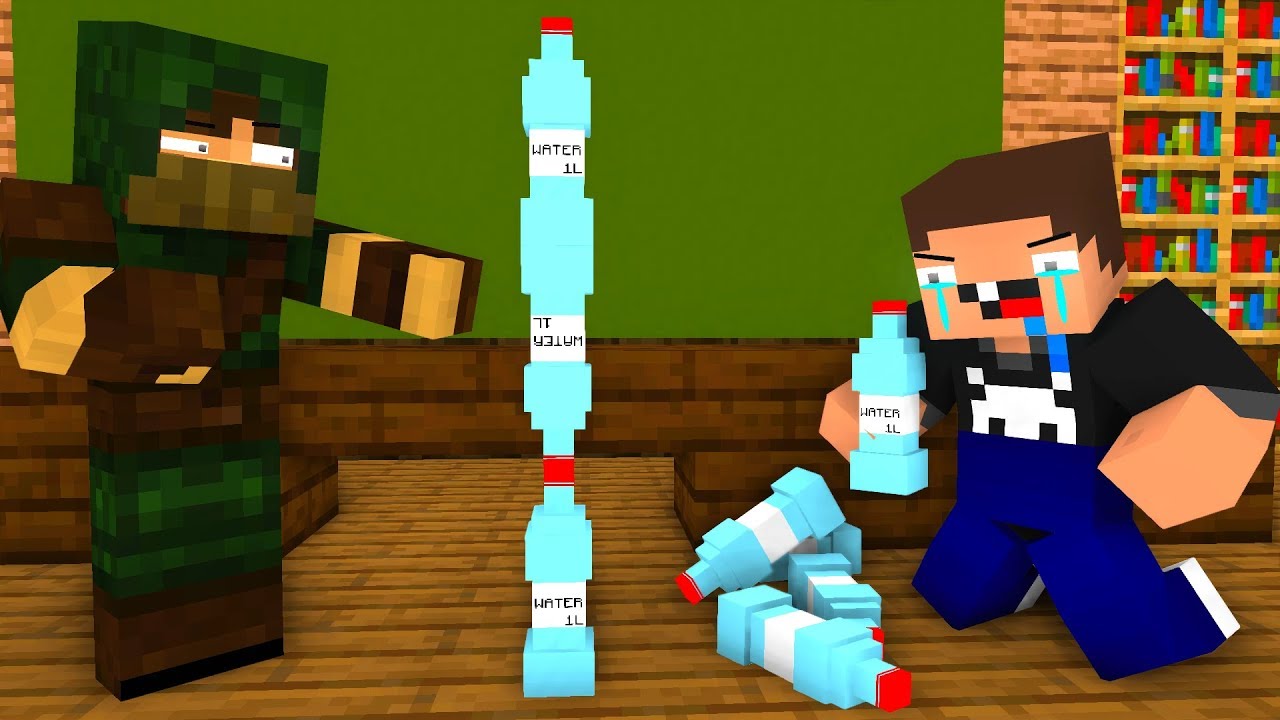 BOTTLE FLIP Challenge - Minecraft Animation