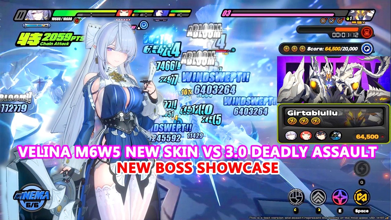 Velina M6W5 New Skin vs 3.0 Deadly Assault New Boss Showcase | ZZZ Early Access 3.0
