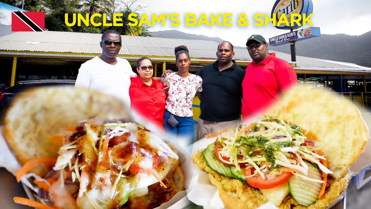 Uncle Sam's BAKE & SHARK в заливе Маракас, Тринидад и Тобаго 🇹🇹 Статья Foodie Nation