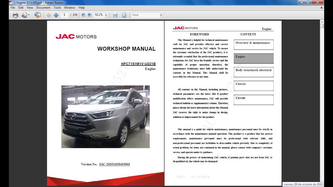 Manual JAC S3 SEI3 Usuario Servicio