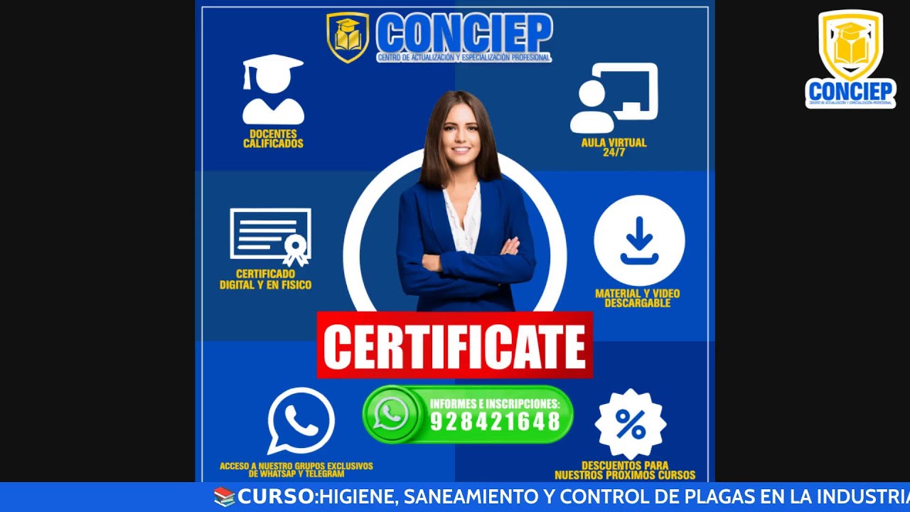 📚𝗖𝗨𝗥𝗦𝗢:HIGIENE, SANEAMIENTO Y CONTROL DE PLAGAS EN LA INDUSTRIA ALIMENTARIA📚