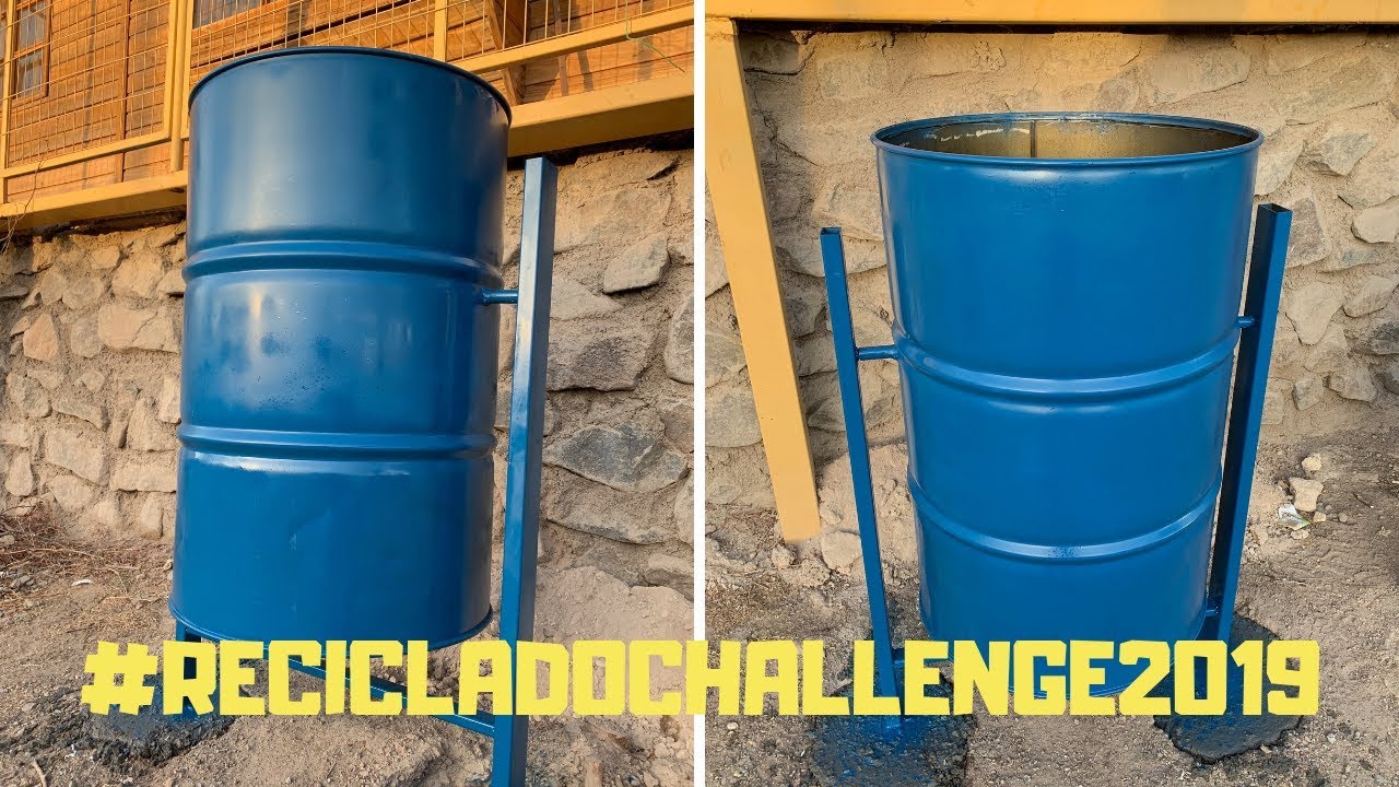 Basurero de tambor reciclado - RECICLADOCHALLENGE 2019