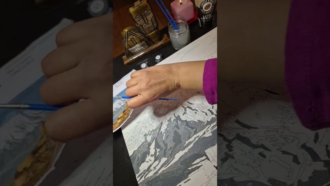 Mount Ararat 3 /  Live  painting, finding calm through lines & colors