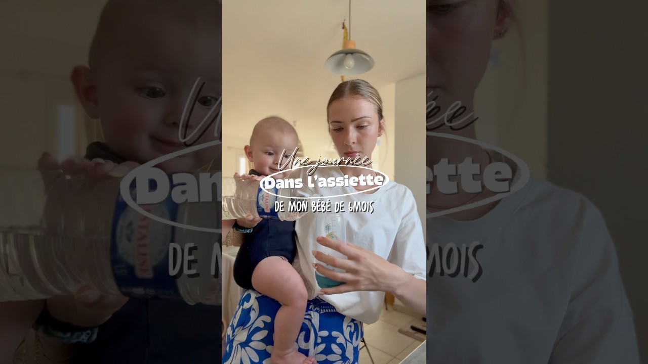 Une journ&eacute;e dans l&rsquo;assiette de mon b&eacute;b&eacute; de 6mois✨👶🏼 #jeunemaman #bebe #postpartum #parents #maman