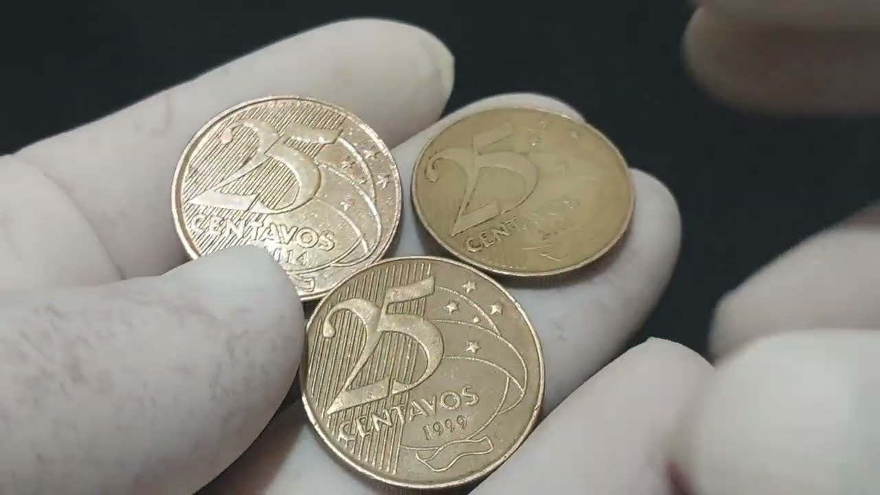 AS TRÊS MOEDAS MAIS RARAS E VALIOSAS DE 25  CENTAVOS $ $ $ 💰 VC TEM ?