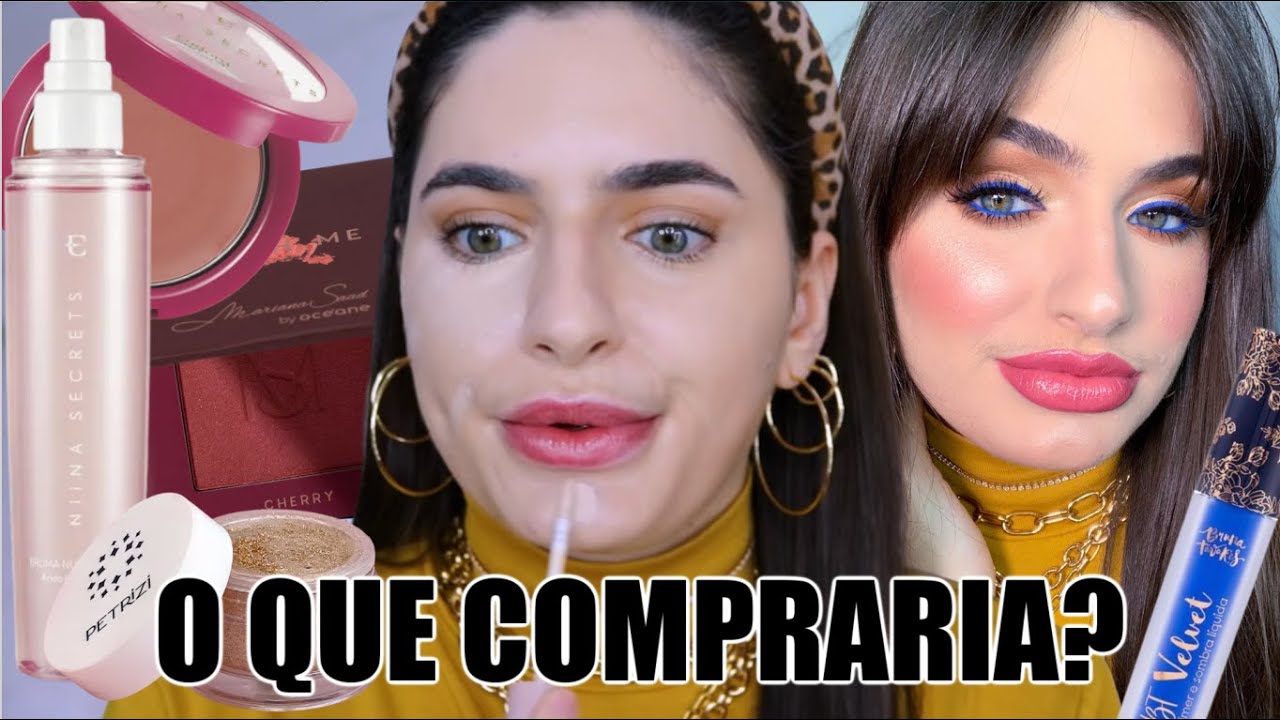 MAKE GATA só com PRODUTOS de BLOGUEIRAS!!!!