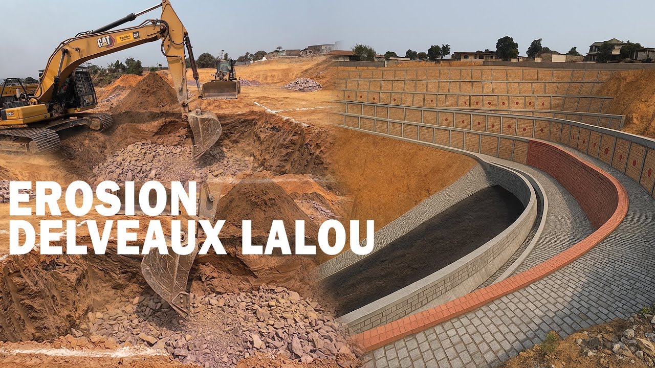 KINSHASA GRAND PROJET DE CONSTRUCTION APRÈS ROCADE, LA CANALISATION DE L'ÉROSION LALU BINZA  DELVAUX