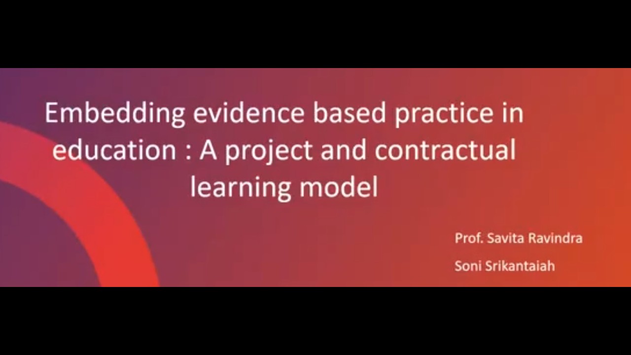 AHPE Dialogues - Evidence based practice in health professions education & Contractual learning
