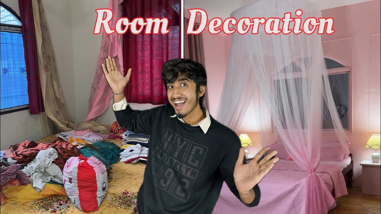 Room Decor For My Sister In Her Favourite Colour Pink 💝In Very Low Budget