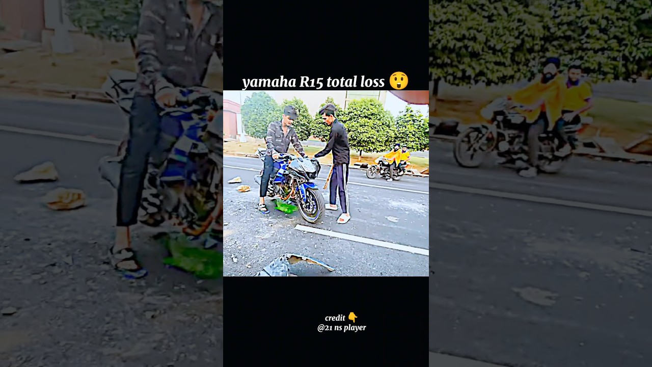 yamaha R15 bike total loss 😲 || chapriyo ki yamaha R15 hyper ride bike crashing 🤬