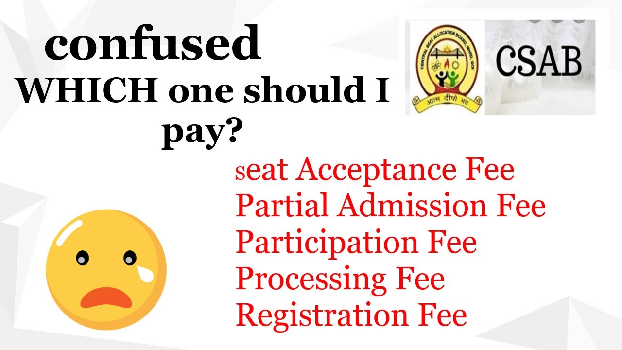 CSAB 2020, clearifications on Different  type of fees and participation process