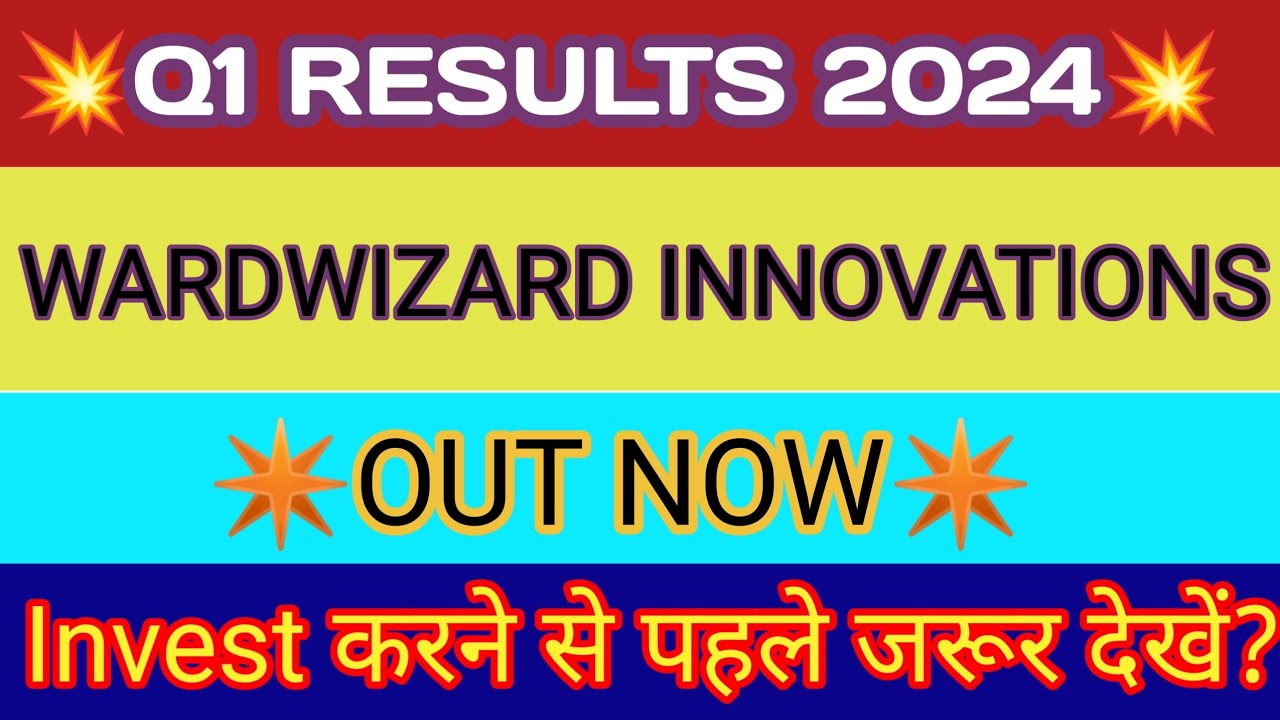 Wardwizard Q1 Results 🔴 Wardwizard Innovations Share Latest News 🔴 Wardwizard Innovations Results