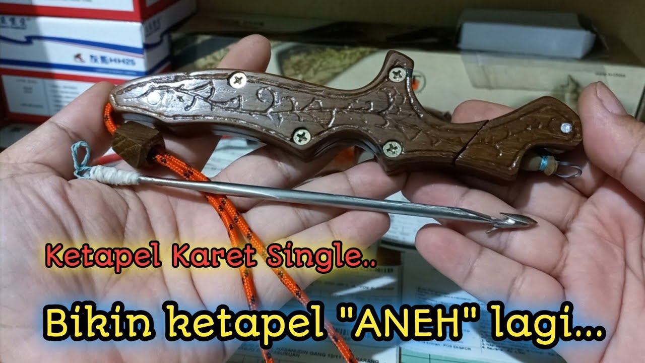 Ketapel ikan karet single / ketapel ikan karet satu