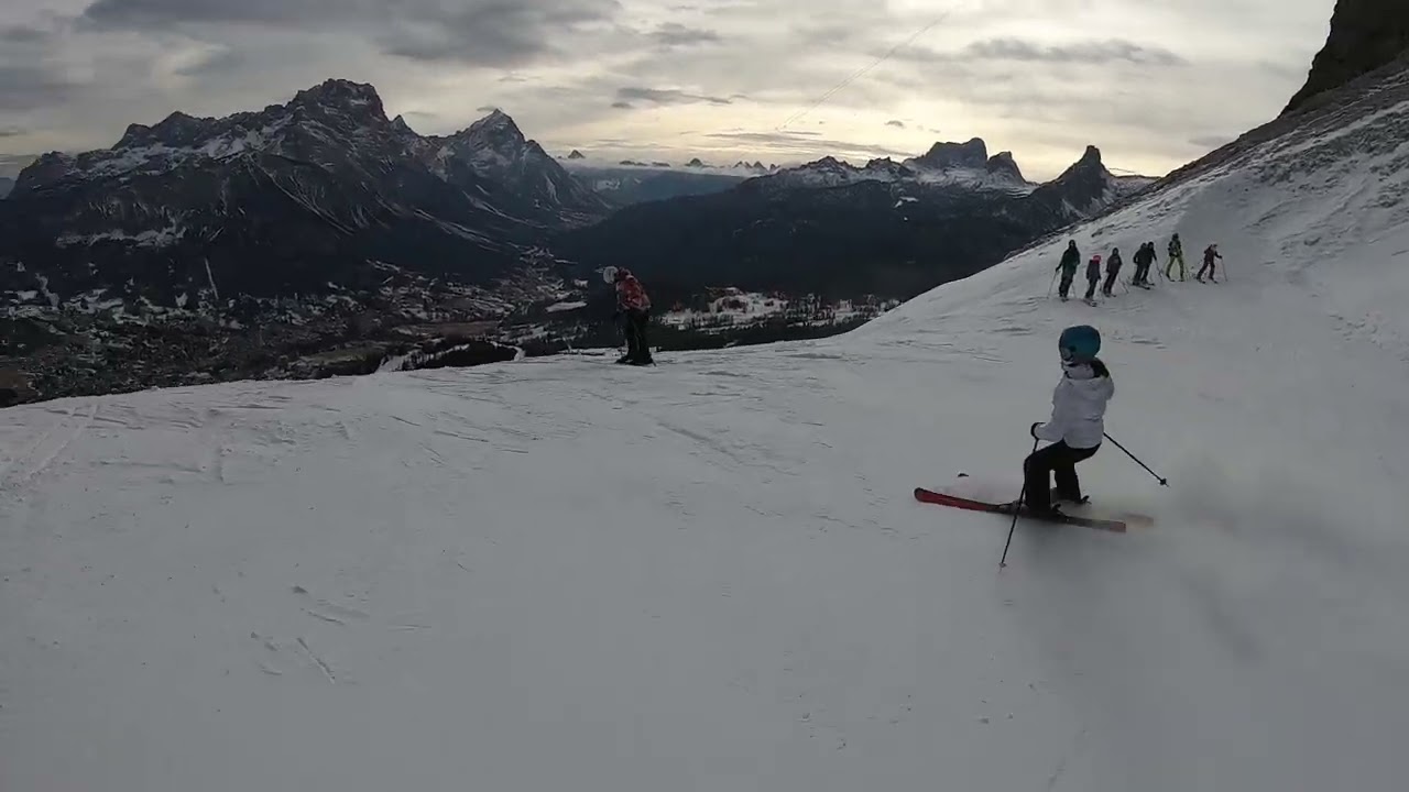 Skiing Tofana, Cortina d'Ampezzo, January 2025
