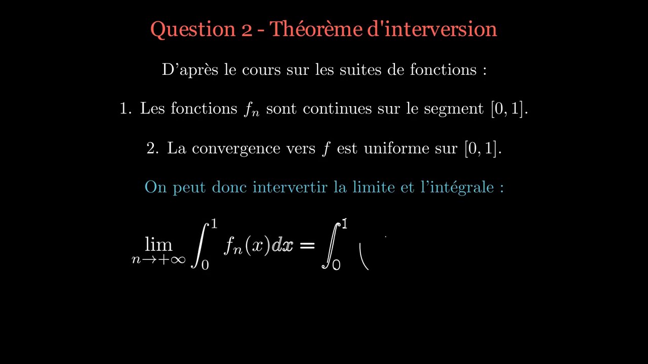 exercice : THéorème d'inversion intégrale