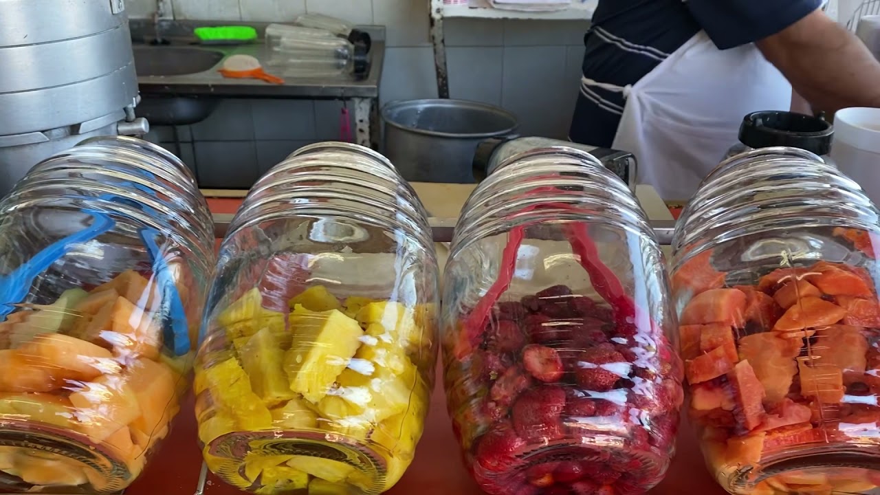 Riquísimo Licuado de frutas 😋 Comida callejera!