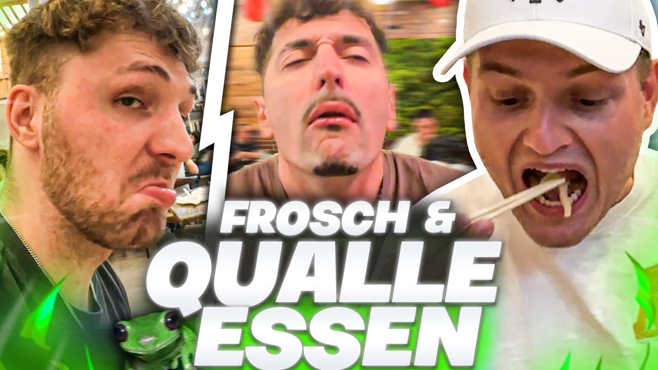 🤣😂Kotz Attacke & Lachflash GARANTIE! | WIR essen QUALLE, Frosch & SEEGURKE! - New York Vlog 11