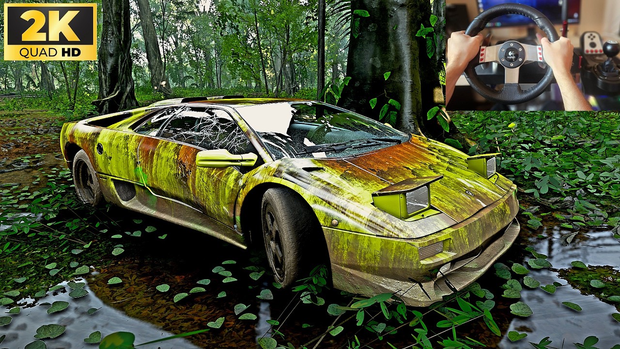 Rebuilding Lamborghini Diablo SV - Forza Horizon 5 Steering Wheel Gameplay