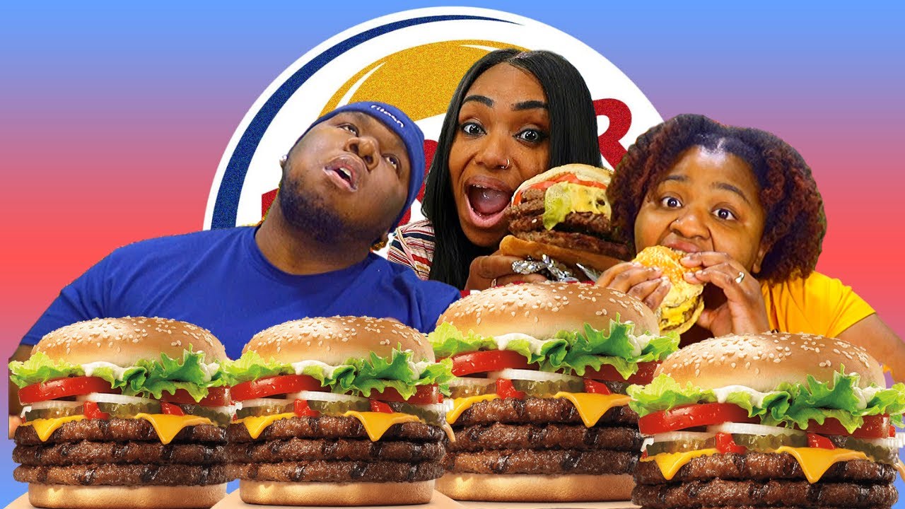DOUBLE QUADRUPLE BACON CHEESE WHOPPER CHALLENGE  ✅ | BLOVESLIFE |