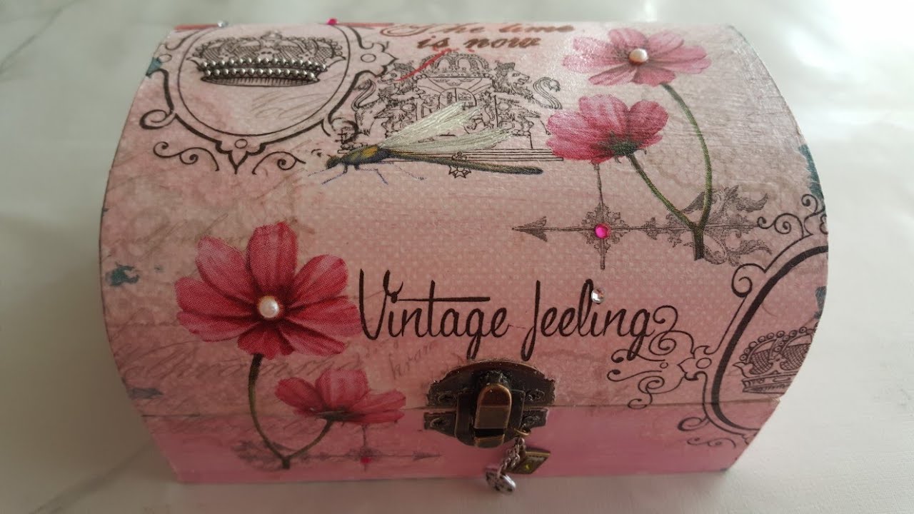 TUTORIAL BAÚL DÉCOUPAGE: Tutorial Decorando con Découpage un baúl de madera pintado.