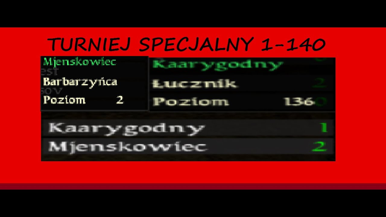 Taern | Turniej Specjalny 1-140 1vs1 (II miejsce) Tolnor