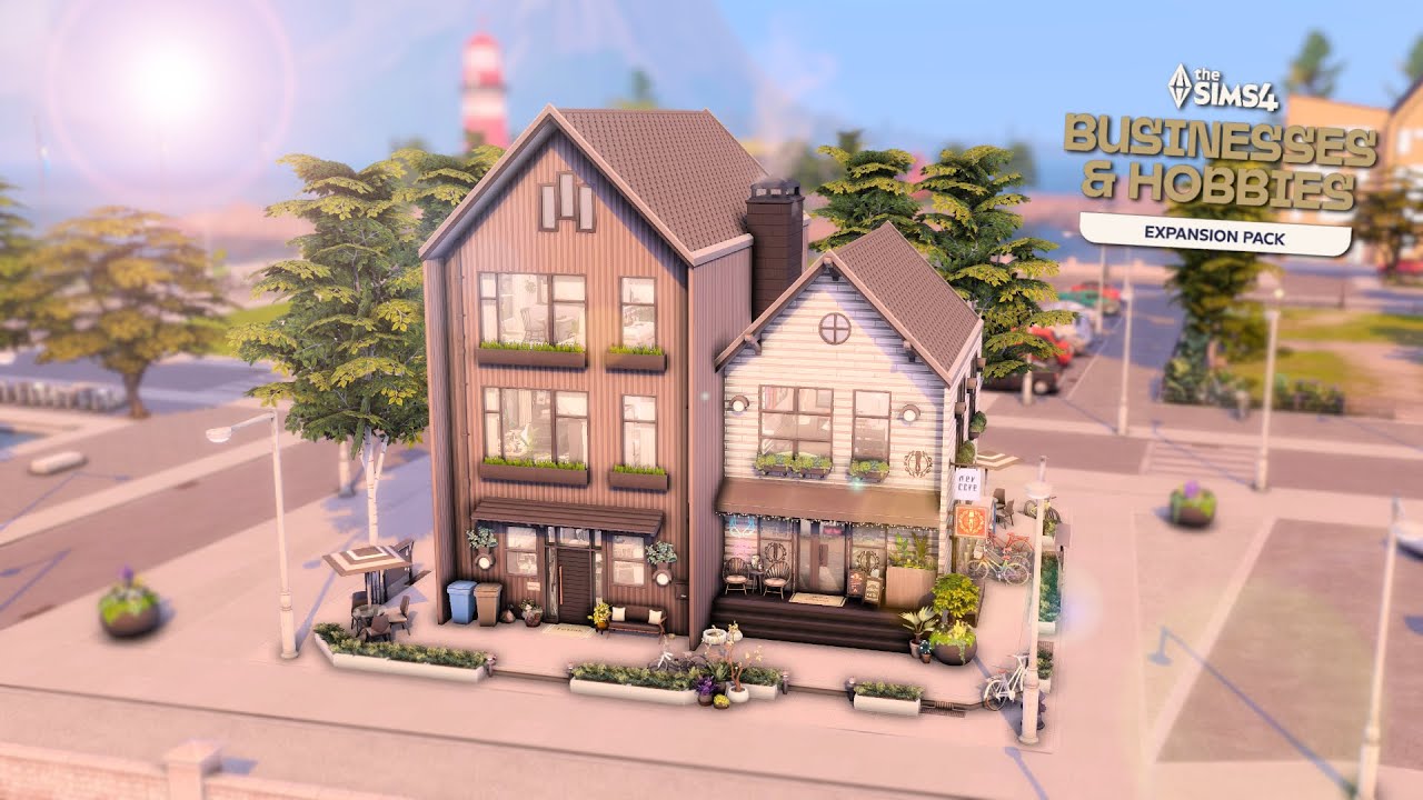 Scandinavian Townhouse & Tattoo Parlor 🖤| The Sims 4: business & hobbies | Speed Build | #eapartner