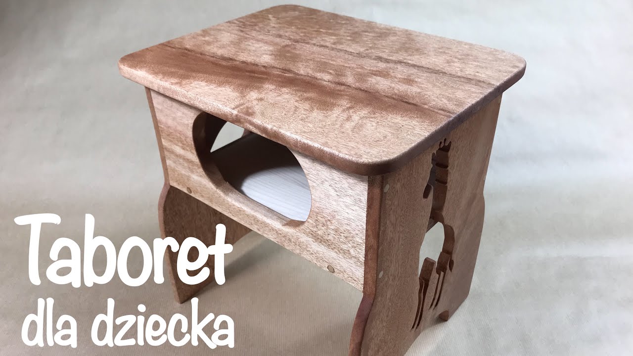 23. Taboret z drzewa egzotycznego